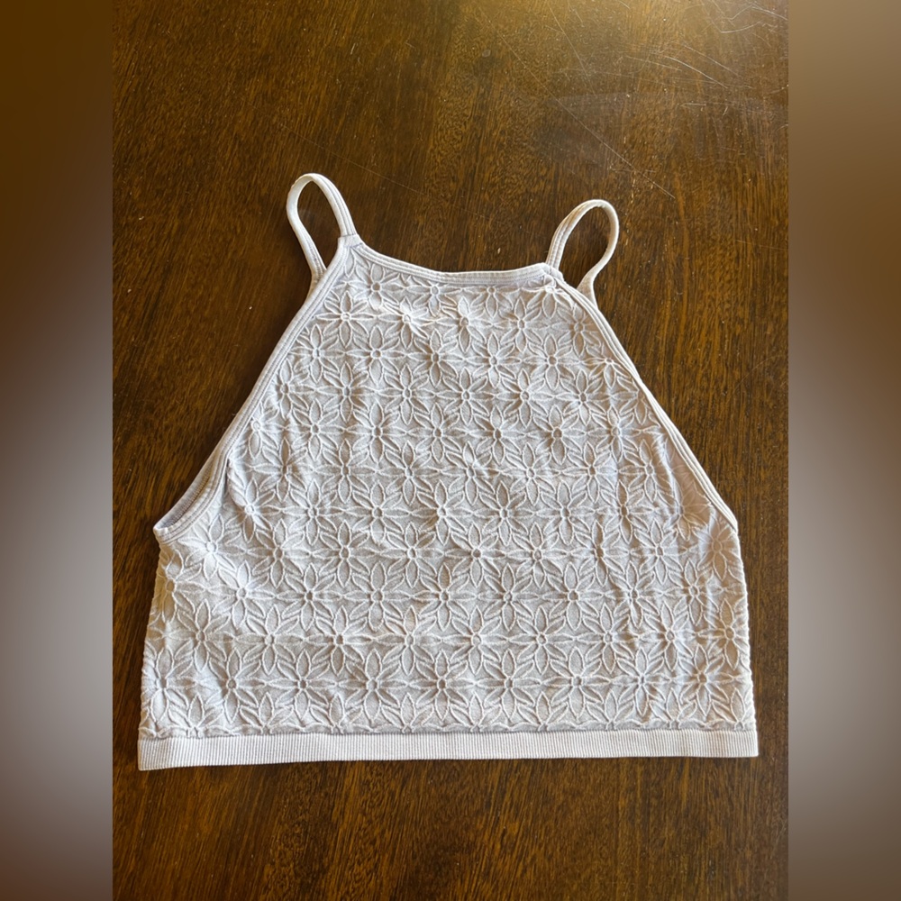 Aeropostale Seriously Soft Light Purple Textured Cropped Tank - size Large
